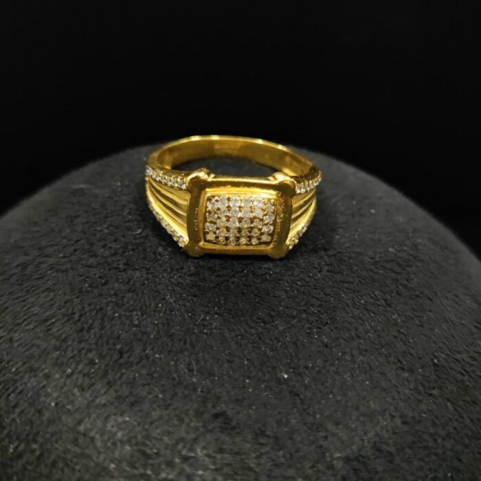 Men’s 22K Gold Square Signet Ring – Elegant Engraved Design (2g) - Rate ...